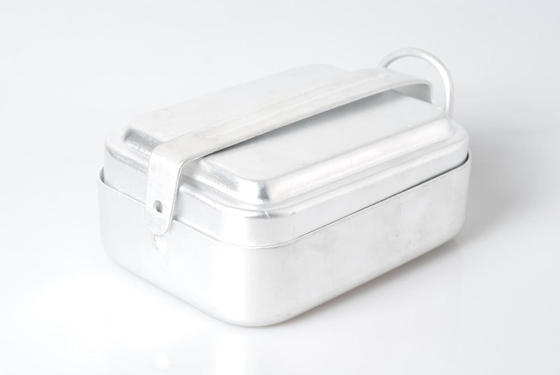 Perlengkapan outdoor taktis Aluminium Mess Tin Food Grade Perlengkapan Outdoor Taktis Bebas BPA Dengan Cover