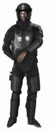 Polisi Full Body Armor Anti Riot Suit Black Safety Untuk Pasukan Khusus