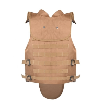 Adjustable Snap Button Military Tactical Bulletproof Vest Stops 9mm/.44 Peluru dengan Soft Trauma Pad
