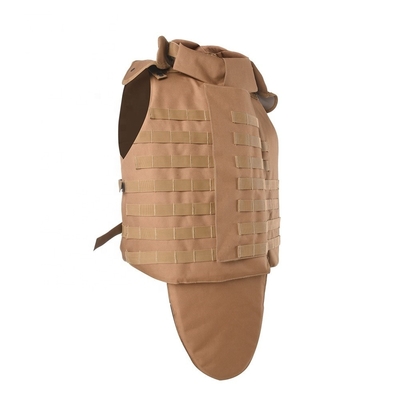 Adjustable Snap Button Military Tactical Bulletproof Vest Stops 9mm/.44 Peluru dengan Soft Trauma Pad
