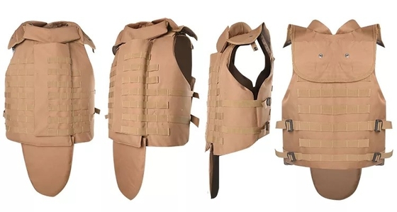 Adjustable Snap Button Military Tactical Bulletproof Vest Stops 9mm/.44 Peluru dengan Soft Trauma Pad