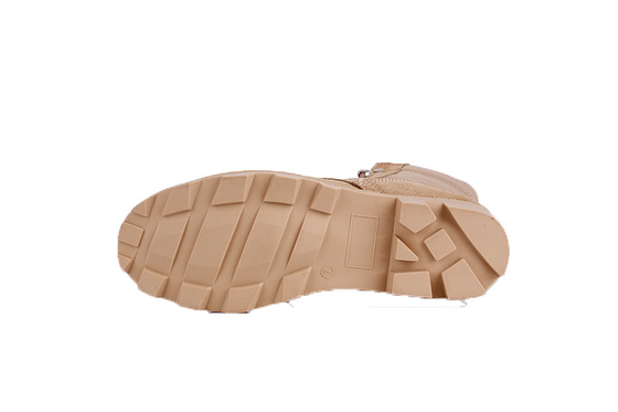 Sepatu Tinggi Ringan Gurun Waterproof Sport Karet Sepatu Tempur Kulit Hitam Sepatu Taktis Untuk Pria