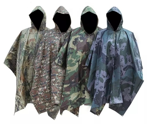 Rain Puncho Taktis Outdoor Gear Polyester Army Jas Hujan Ponco
