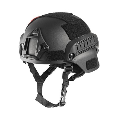 Black MICH Airsoft Safety ABS Tactical Ballistic Helmet Ear Protection