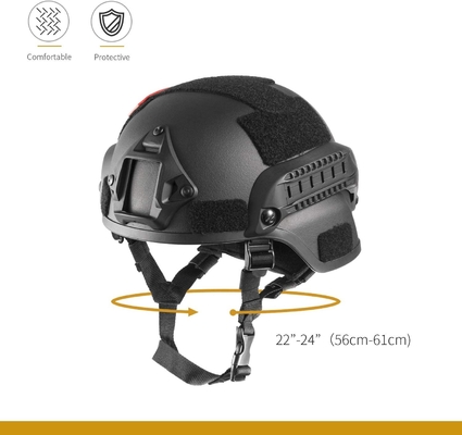 Helm Balistik Tugas Berat Antipeluru dengan Tahan Benturan dan Warna Hitam
