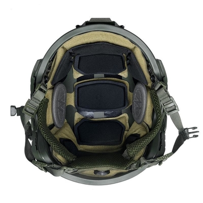 Kekuatan Serat Aramid Helm Tempur Balistik anti peluru Anti Fragmentasi Warna yang dapat disesuaikan