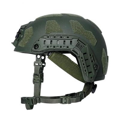Kekuatan Serat Aramid Helm Tempur Balistik anti peluru Anti Fragmentasi Warna yang dapat disesuaikan