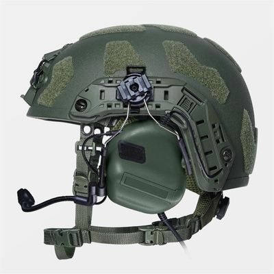Kekuatan Serat Aramid Helm Tempur Balistik anti peluru Anti Fragmentasi Warna yang dapat disesuaikan