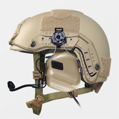 NIJ Tingkat IIIA Anti Bakteri Hitam Helm Balistik Taktis Dengan Perlindungan anti peluru