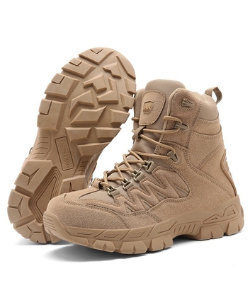 Outdoor Men's High-top Tactical Boots Mendaki Pegunungan Hunting Boots Latihan High-top Boots Pria