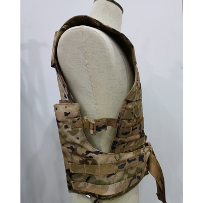 Removable Shoulder Strap Combat Tactical Vest dengan sistem Molle dan tali pinggang yang dapat disesuaikan