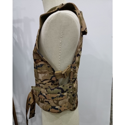 Removable Shoulder Strap Combat Tactical Vest dengan sistem Molle dan tali pinggang yang dapat disesuaikan