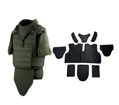 Sistem Keamanan Molle Taktis Gaun Pengangkut Oxford Gaun Gaun Taktis Dengan Plat Perisai UHMWPE Lembut
