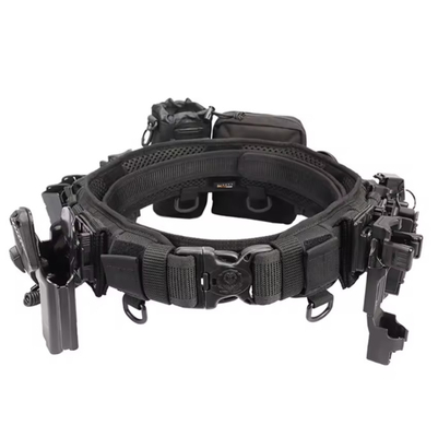 Aksesoris Holster Keamanan Luar Ruang Perjuangan Sabuk Taktis Dengan 11 Kantong