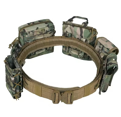 Equipo Tactico Adaptive Molle Bag 6 Piece Set Polyester Kamuflase Tali Pinggang Taktis Dengan Kantong Mag