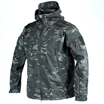 Outdoor Taktis Fleece Hardshell Jaket Musim Gugur dan Musim Dingin Plus Fleece Windproof Riding Jacket Waterproof