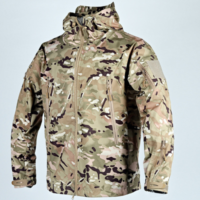 Outdoor Taktis Fleece Hardshell Jaket Musim Gugur dan Musim Dingin Plus Fleece Windproof Riding Jacket Waterproof