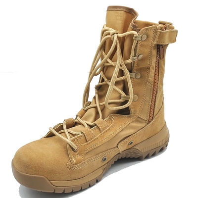 Sepatu Tinggi Ringan Gurun Waterproof Sport Karet Sepatu Tempur Kulit Hitam Sepatu Taktis Untuk Pria