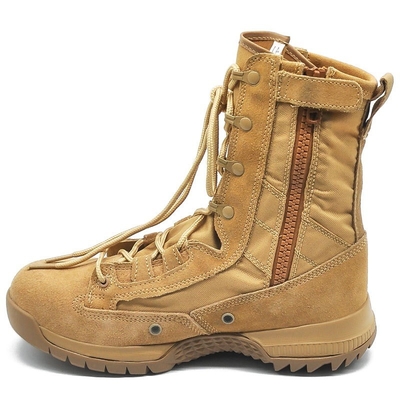 Sepatu Tinggi Ringan Gurun Waterproof Sport Karet Sepatu Tempur Kulit Hitam Sepatu Taktis Untuk Pria