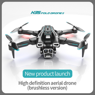 Profesional 4K HD ESC Dual Camera Mini Drone H35 aliran optik tanpa sikat WIFI Quadcopter Hindaran menghindari remote