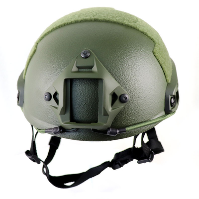 FAST Helm NIJ IIIA Kevlar Balistik Balistik Taktis Ukuran Besar High Cut Helm Hijau Angkatan Darat