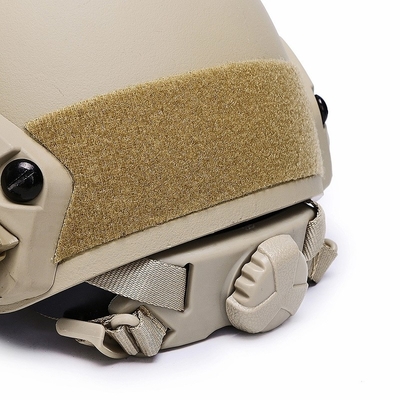 Helm Balistik FAST NIJ IIIA Pakaian Pelindung Kepala Balistik Kevlar Taktis Ukuran Besar Helm Khaki High Cut