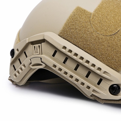 Helm Balistik FAST NIJ IIIA Pakaian Pelindung Kepala Balistik Kevlar Taktis Ukuran Besar Helm Khaki High Cut
