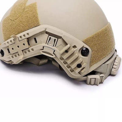 Helm Balistik FAST NIJ IIIA Pakaian Pelindung Kepala Balistik Kevlar Taktis Ukuran Besar Helm Khaki High Cut