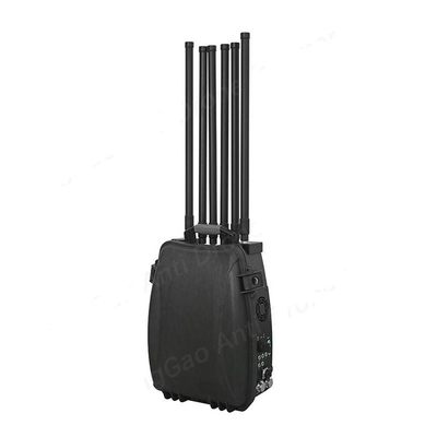 Peralatan Pertahanan Drone Kelas Profesional Anti Drone Jammer Backpack untuk Penegakan Hukum
