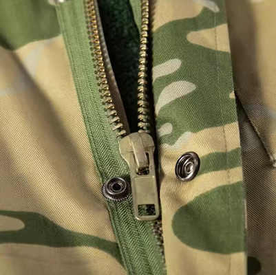 T65/C35 Kain Solid Pria Militer Taktis Jaket lengan panjang dan celana dengan split kulit