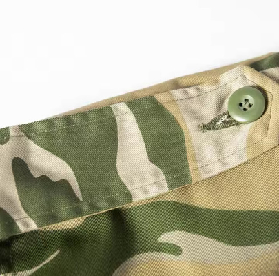 T65/C35 Kain Solid Pria Militer Taktis Jaket lengan panjang dan celana dengan split kulit