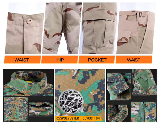 Pria Latihan Taktis Track Outdoor Celana Kneepads Camo Custom Workwear Celana panjang