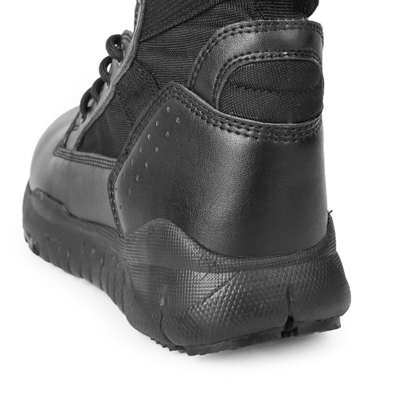 Sepatu tempur kulit tahan geser dengan alas karet penyerap kejut