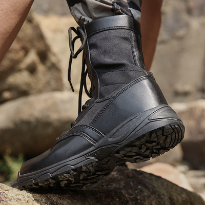 Sepatu karet tempur midcalf bernapas dengan lapisan terisolasi untuk pria