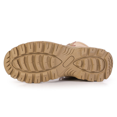 Sepatu tempur kulit tahan geser dengan alas karet penyerap kejut
