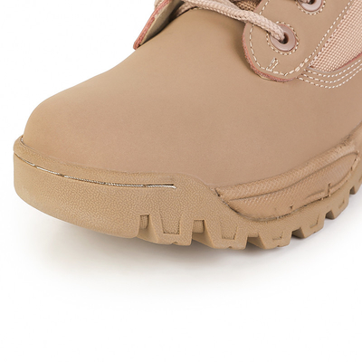 Sepatu tempur kulit tahan geser dengan alas karet penyerap kejut