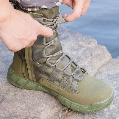 Sepatu tempur taktis profesional untuk penegak hukum dan militer yang terbuat dari lapisan kapas kulit