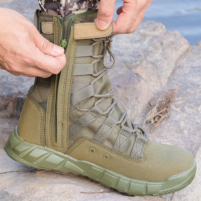 Sepatu tempur taktis profesional untuk penegak hukum dan militer yang terbuat dari lapisan kapas kulit