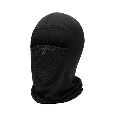 Topeng Wajah Balaclava Taktis Hitam Balaclava Taktis Custom untuk Pria olahraga perjalanan luar ruangan