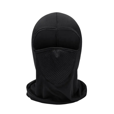 Topeng Wajah Balaclava Taktis Hitam Balaclava Taktis Custom untuk Pria olahraga perjalanan luar ruangan