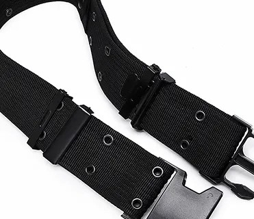 Hitam Rilis Cepat Luar Waterproof PP Custom Webbing Sabuk Taktis Untuk Pria Latihan Taktis Olahraga Luar Ruang Dan Wisata