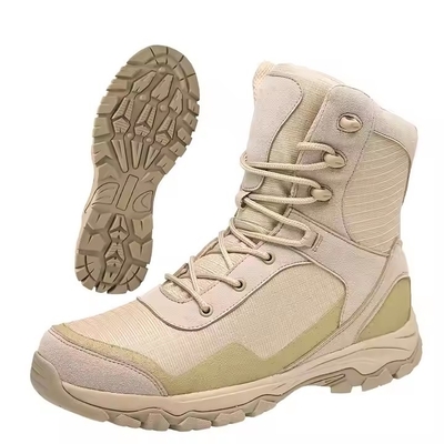 Khaki Waterproof Anti-slip Nyaman Taktis Untuk Latihan Hiking Outdoor Training Boots Untuk Pria