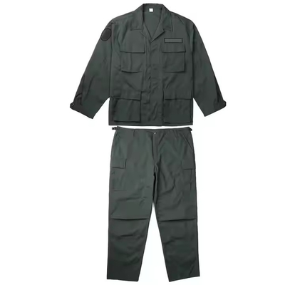 Logo yang disesuaikan BDU Combat Suit Solid Deep Green Uniform Taktis