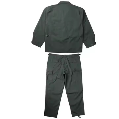 Logo yang disesuaikan BDU Combat Suit Solid Deep Green Uniform Taktis