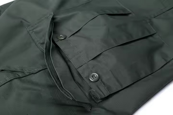 Logo yang disesuaikan BDU Combat Suit Solid Deep Green Uniform Taktis