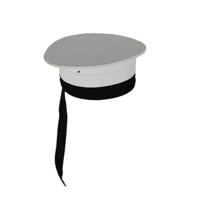 Perlengkapan Taktis Luar Ruangan yang Disesuaikan dengan Bahan Poliester / Katun Topi Parade Petugas Putih