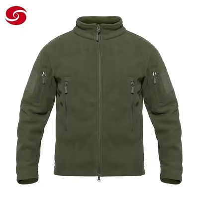 Bernafas cepat kering Olive Green Musim Dingin Taktis Fleece M65 Field Jacket untuk pelatihan