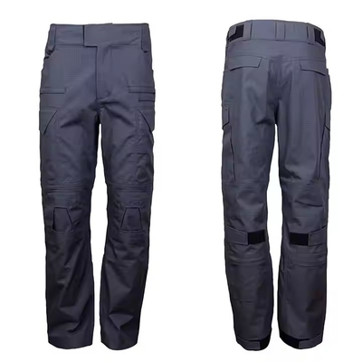 Setelan Taktis Zippered Multi-pocket dalam warna Biru Gelap dengan Logo Disesuaikan