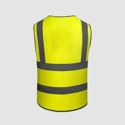 Jaket Visibilitas Tinggi Pakaian Kerja Jaket Keamanan Reflektif Dengan Reflektor untuk Keselamatan Tempat Kerja Jalan