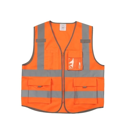 Jaket Visibilitas Tinggi Pakaian Kerja Jaket Keamanan Reflektif Dengan Reflektor untuk Keselamatan Tempat Kerja Jalan